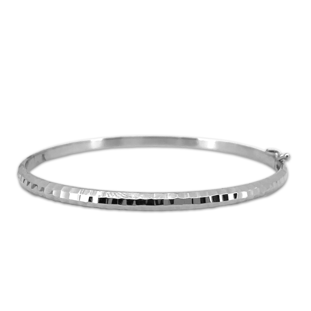 Block Bangle Bracelet| White