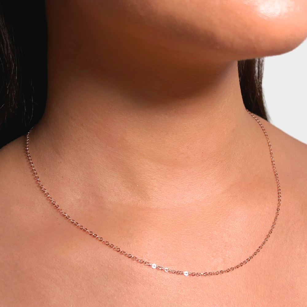 Real rose gold chains discount