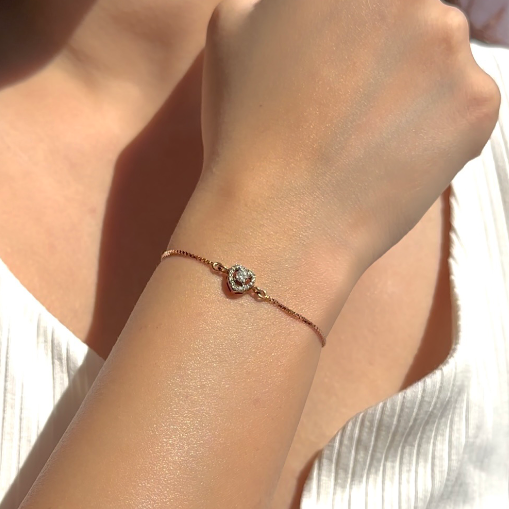 Halo Heart Bracelet