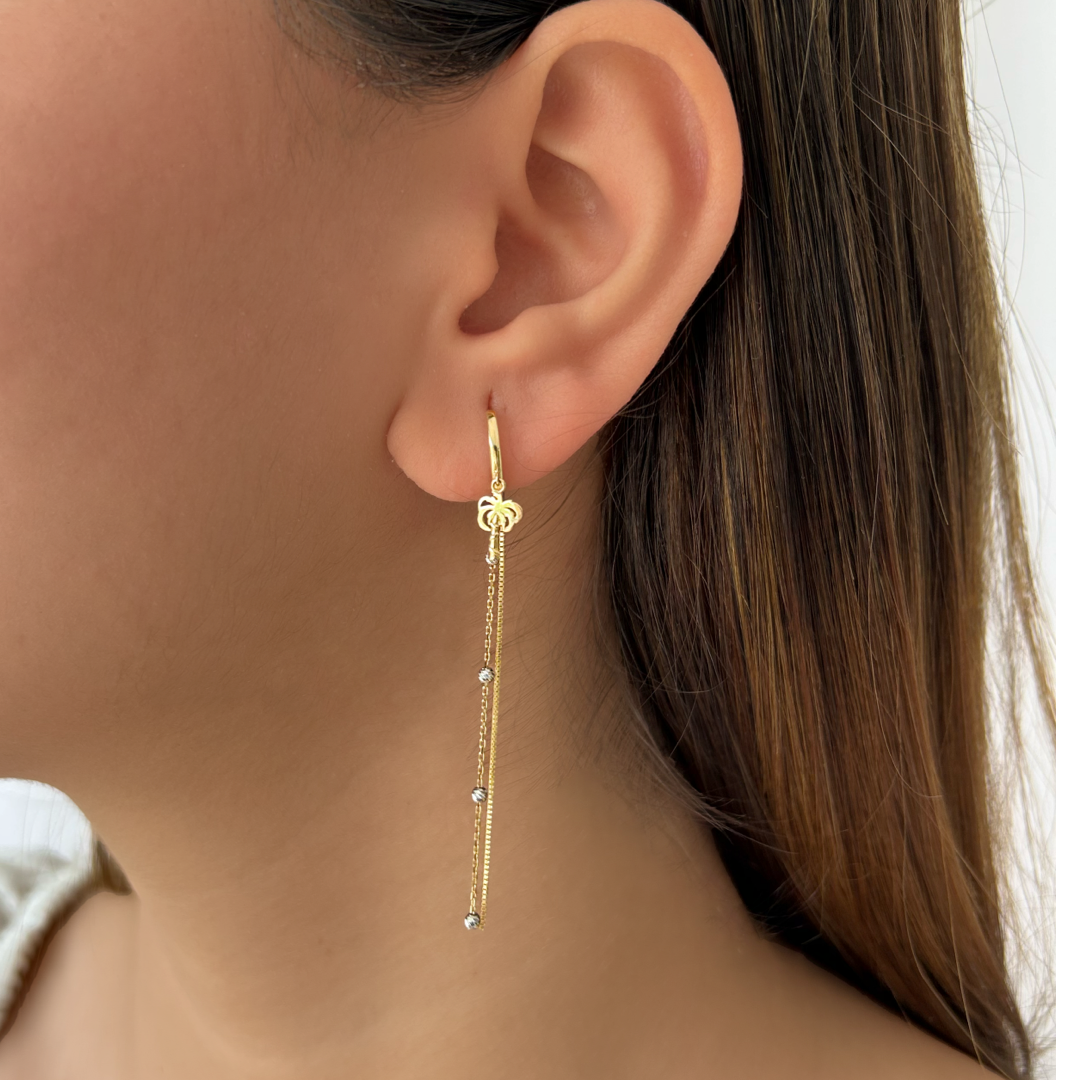 Charm Drop Hoops