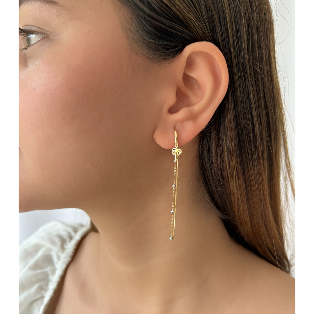 Charm Drop Hoops