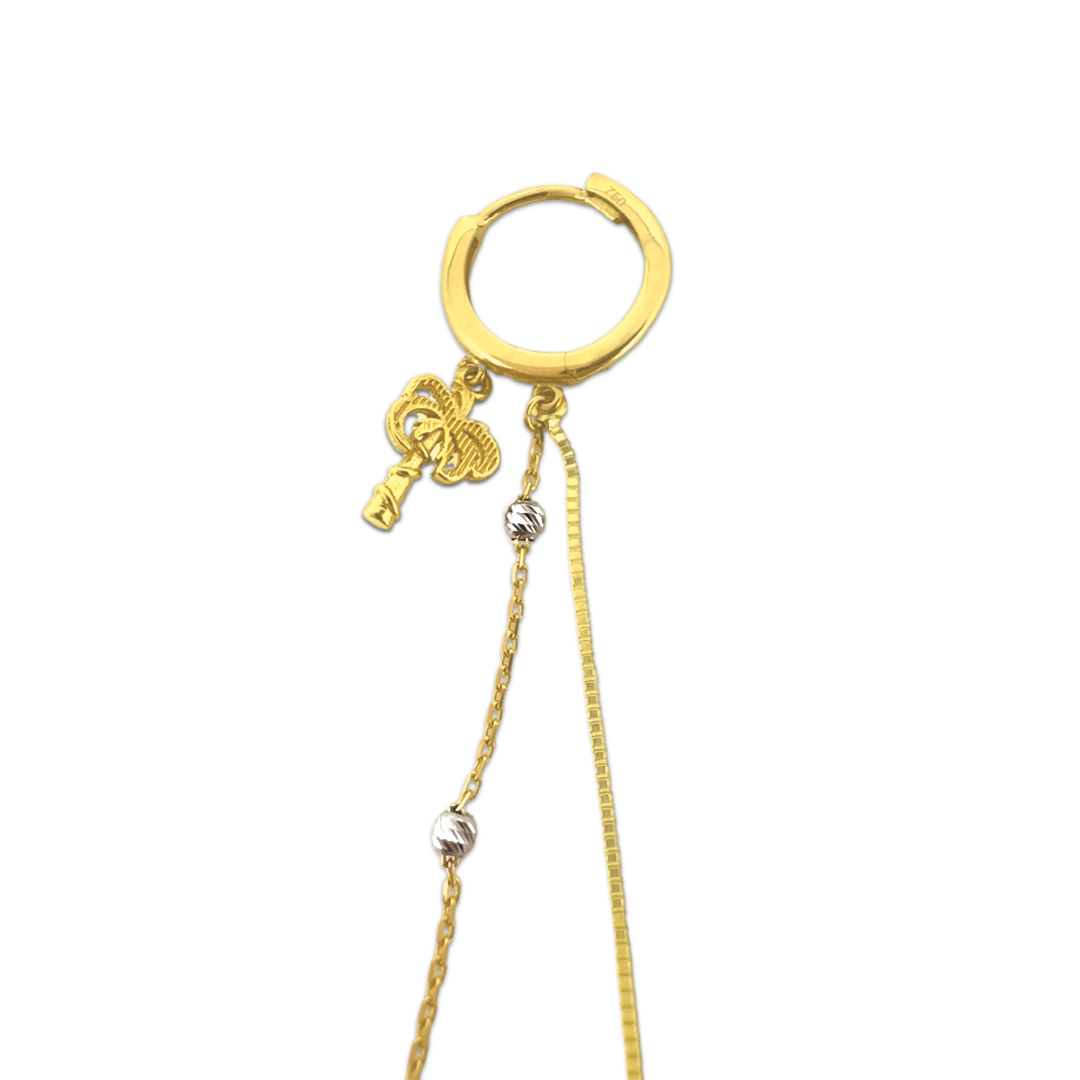 Charm Drop Hoops