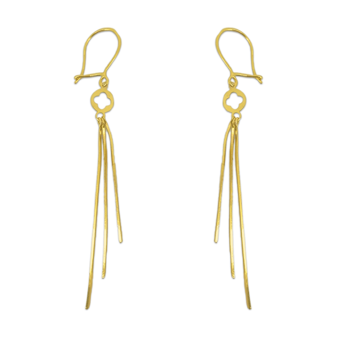 Clover Chain Drop Earrings