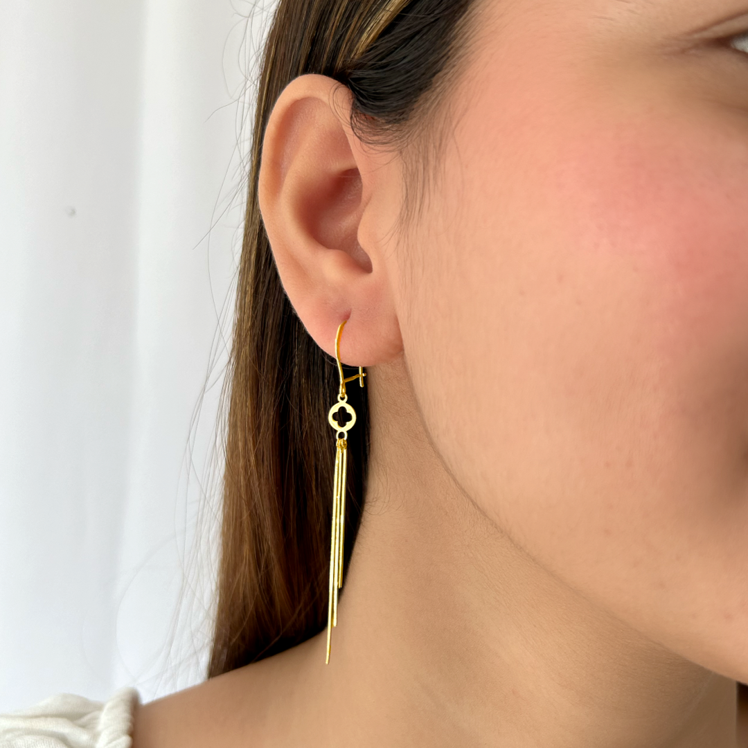 Clover Chain Drop Earrings