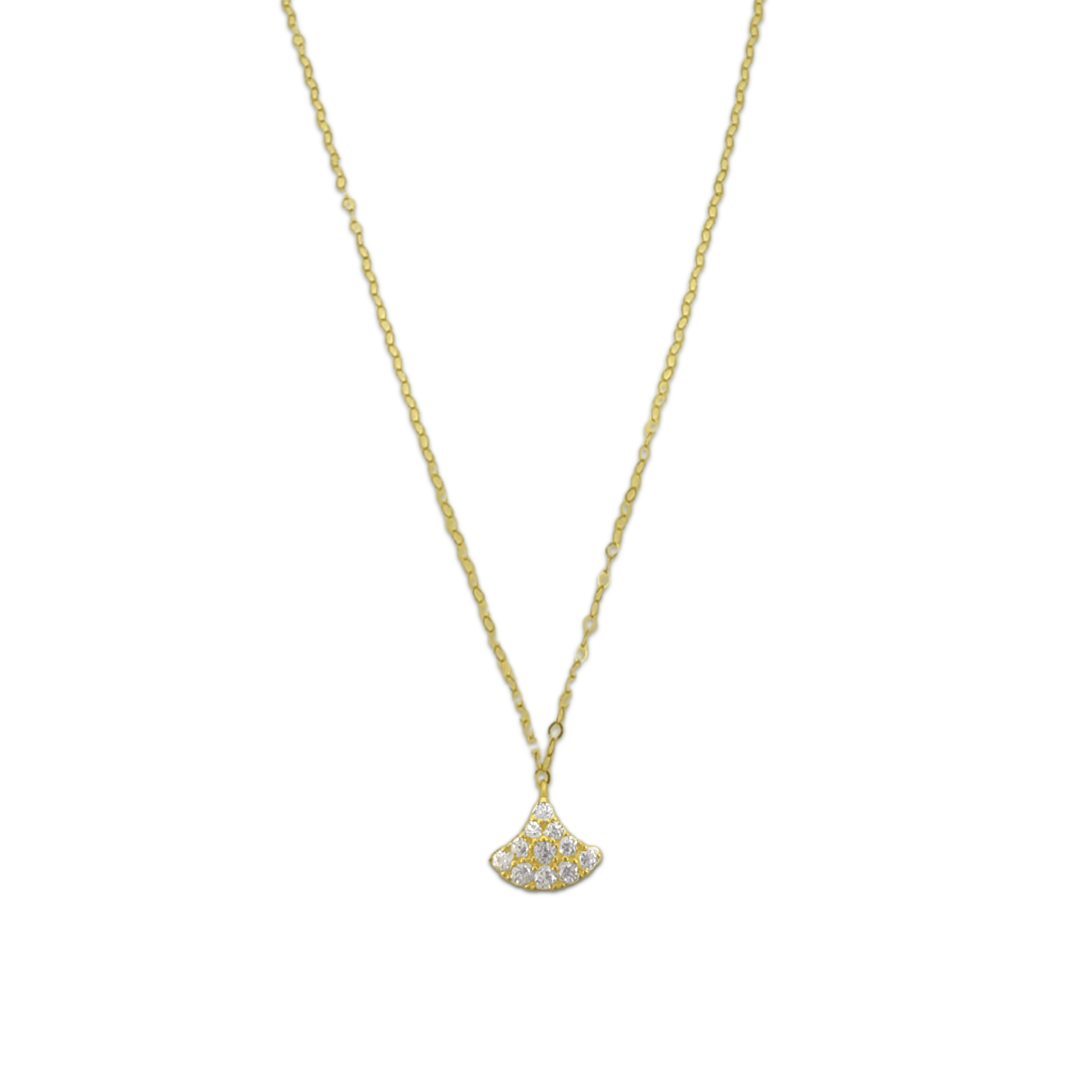 Crystal Fan Necklace