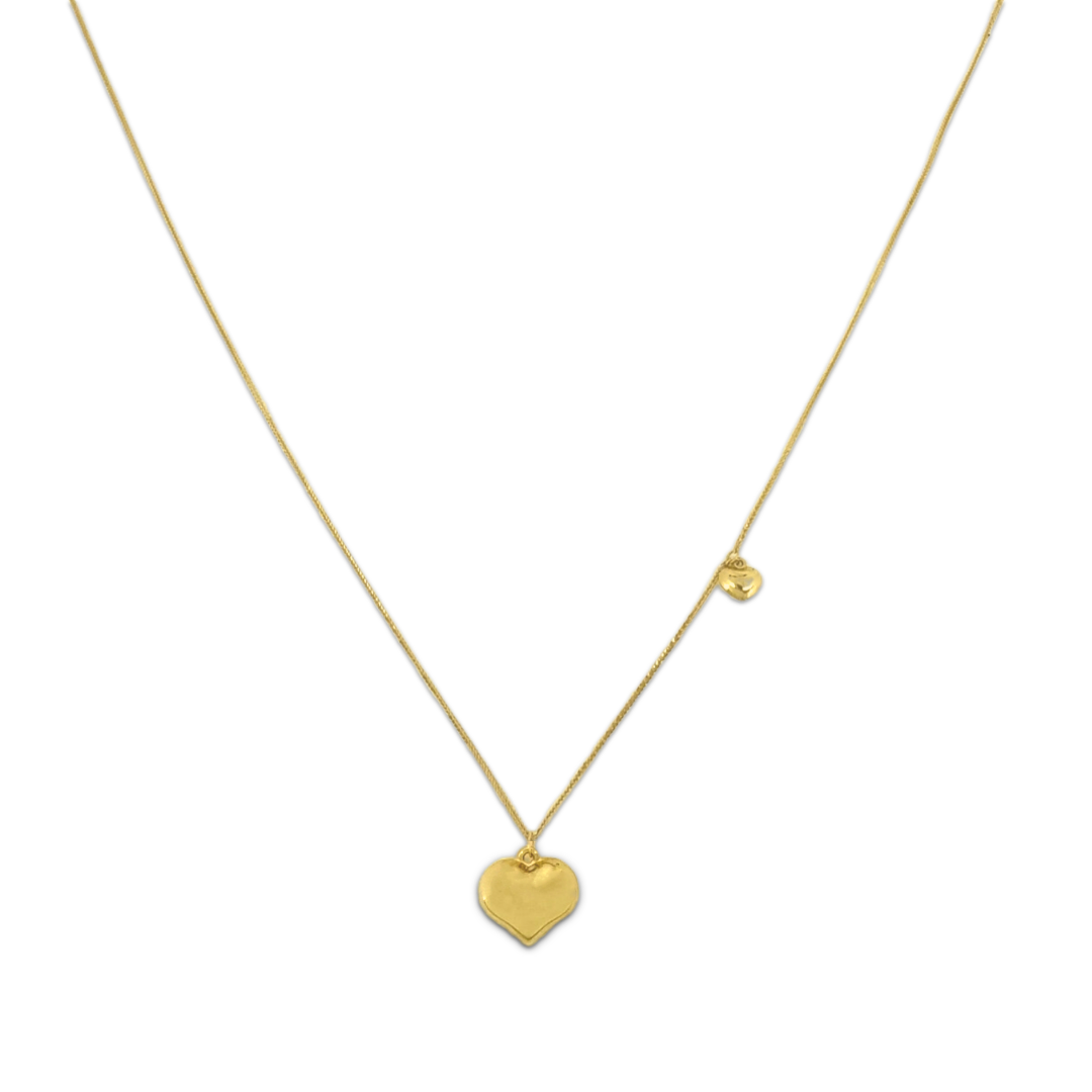 Dual Heart Charm Necklace