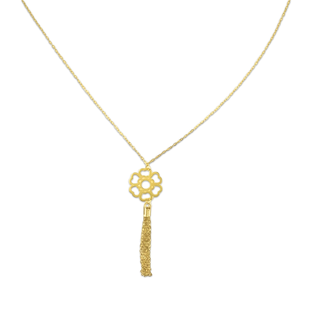 Floral Chain Drop Necklace