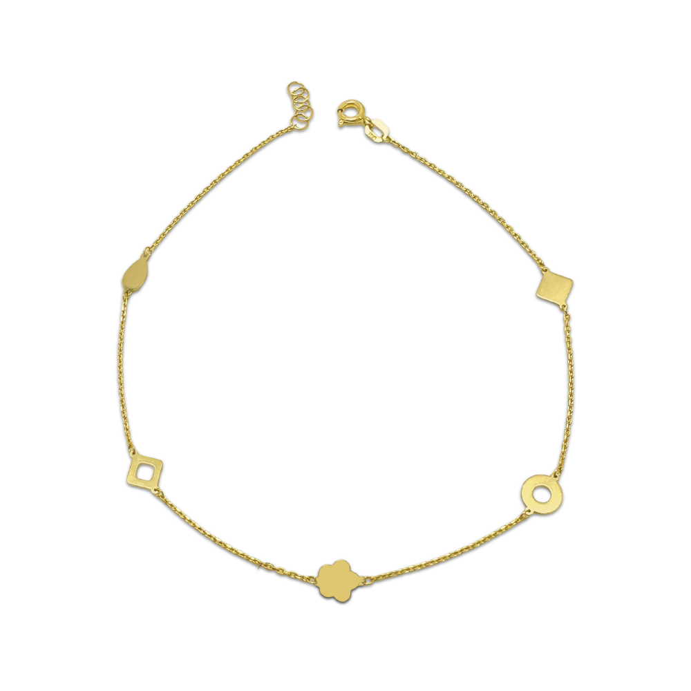 Geometric Charm Anklet