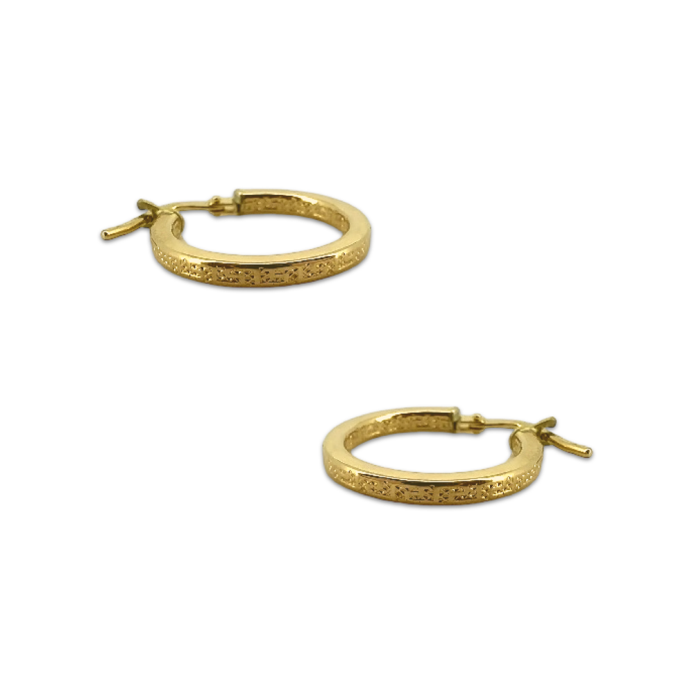 Midi Meander Textured Hoops