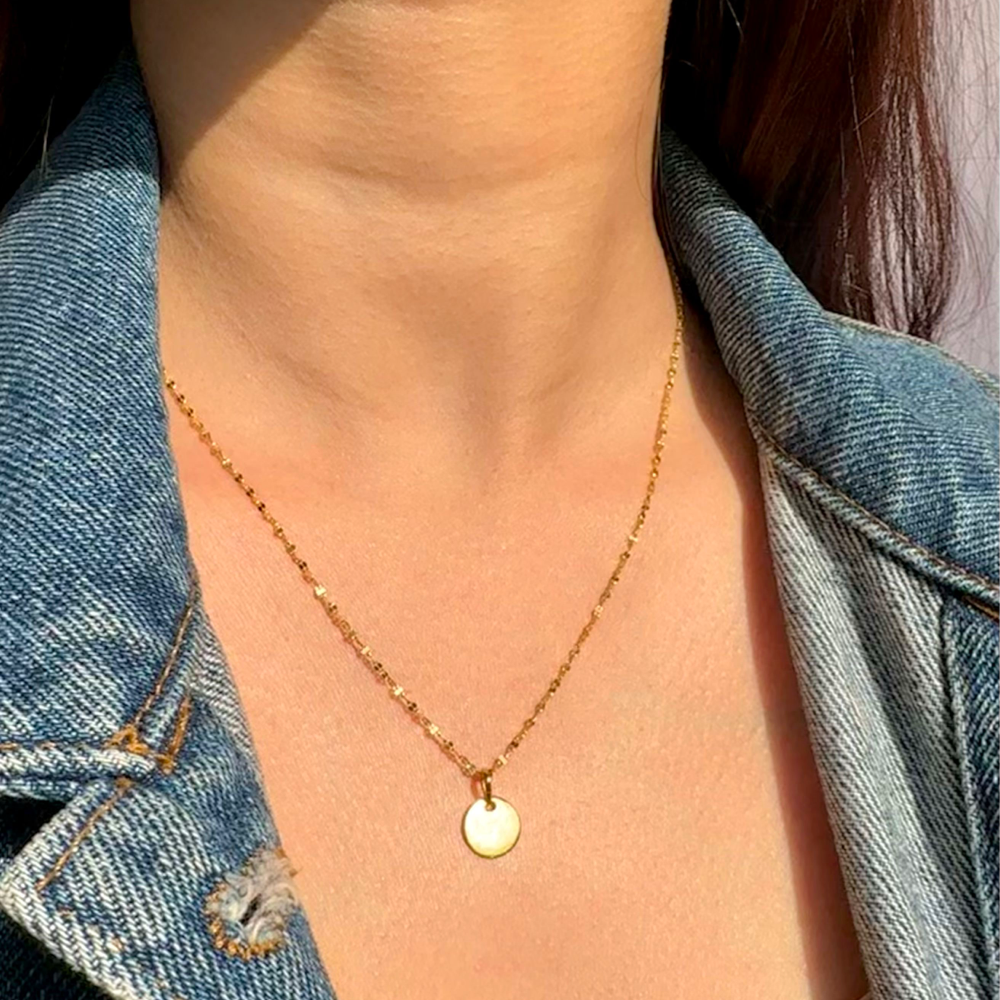 Mini online coin necklace