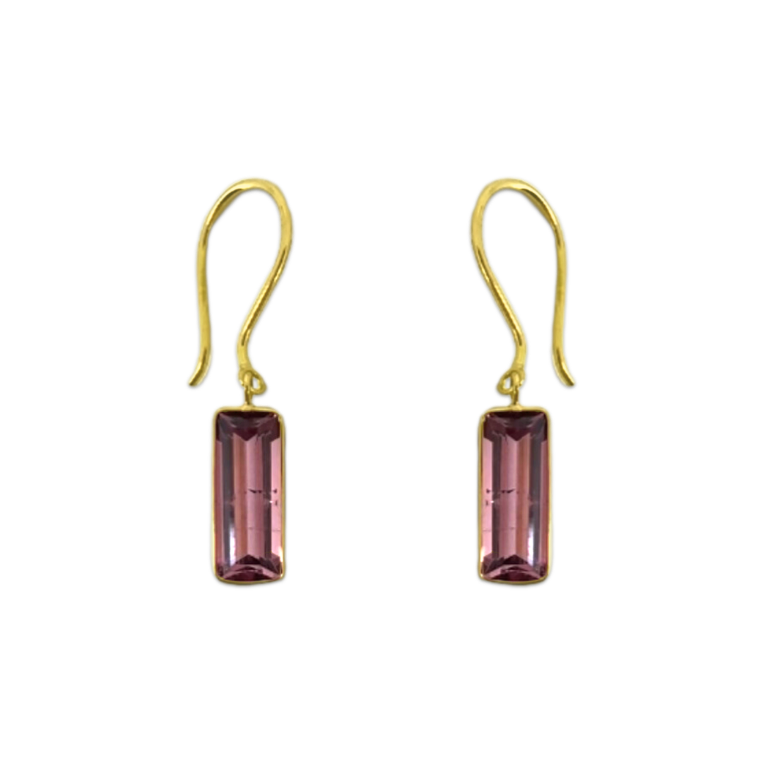 Mauve Tourmaline Earrings