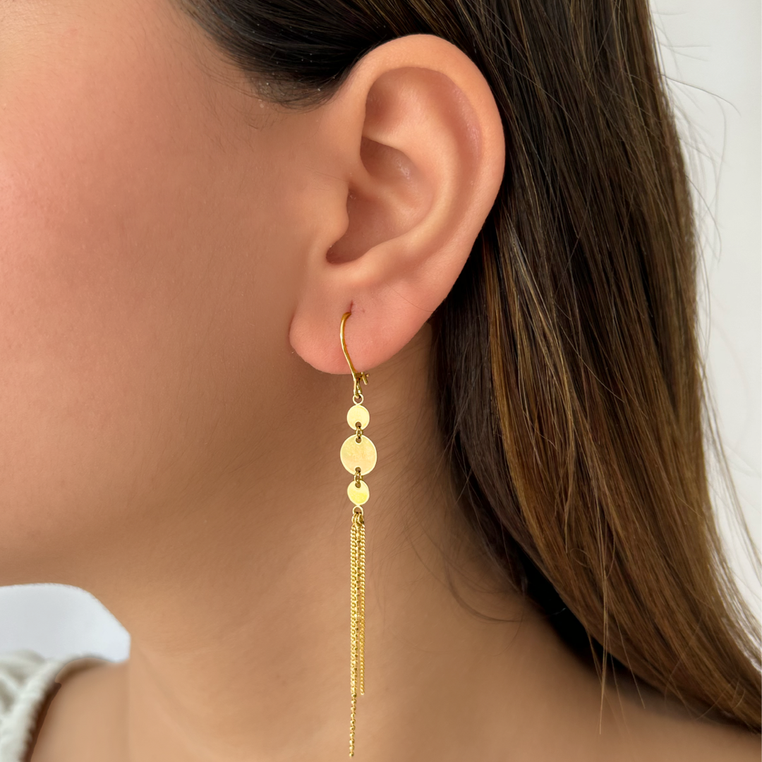 Multi Circle Drop Earrings