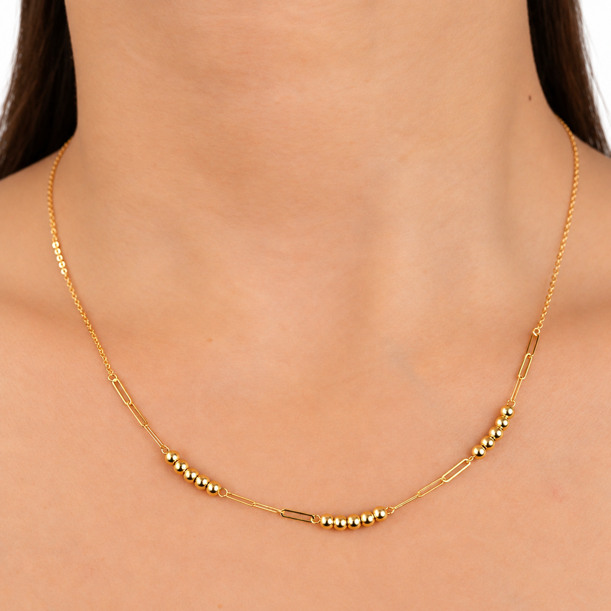 Penta Sphere Clipper Necklace