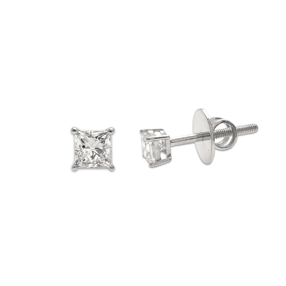 0.4ct Princess Studs