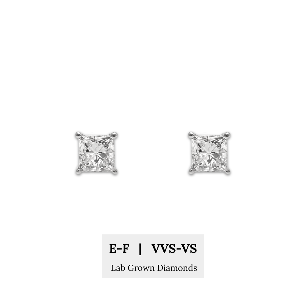 0.4ct Princess Studs