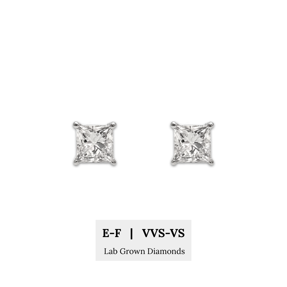 0.6ct Princess Studs