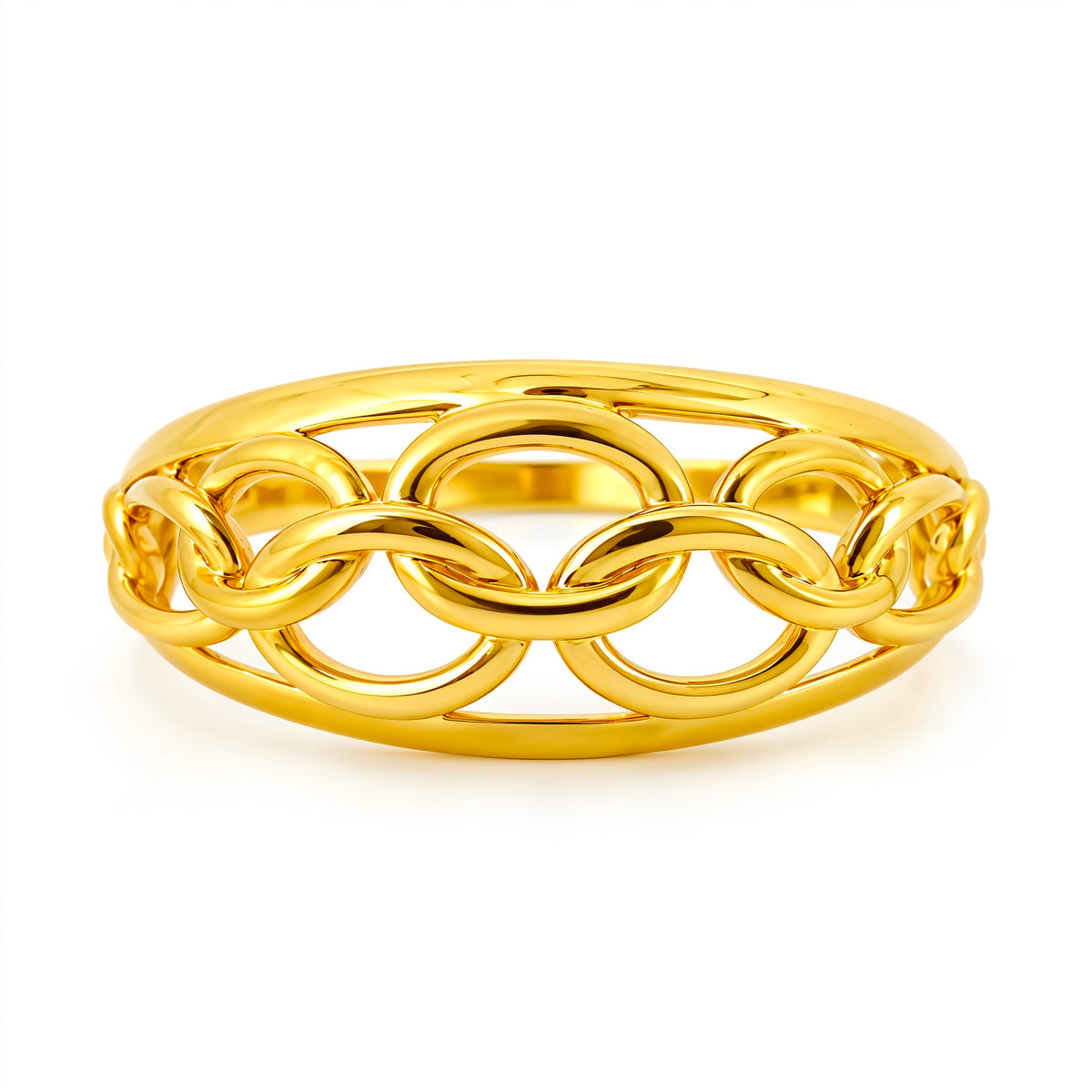Linked Loop Ring | 9k | Size 11