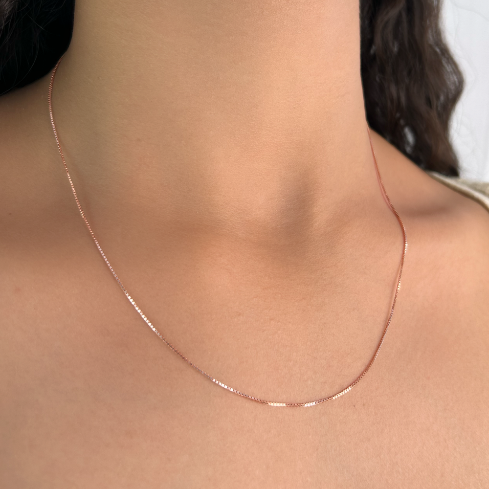 Thin Box Chain | Rose