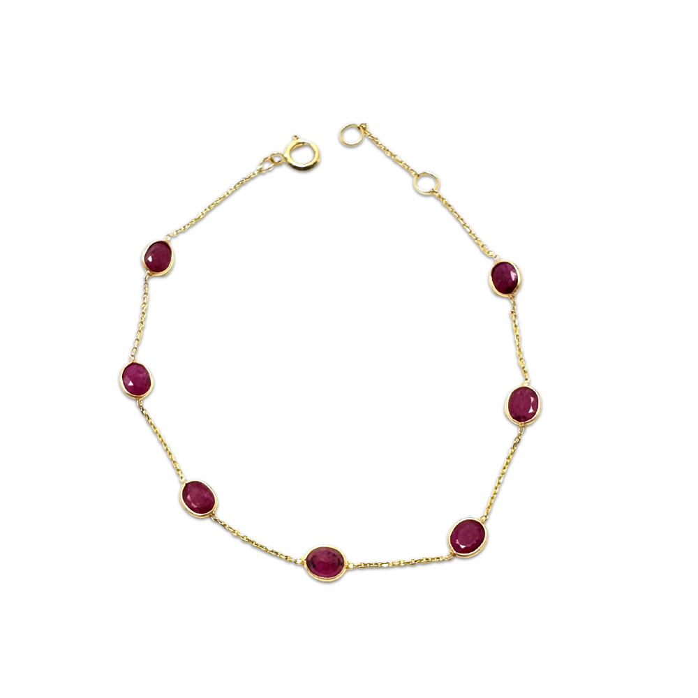 Ruby Oval Bracelet