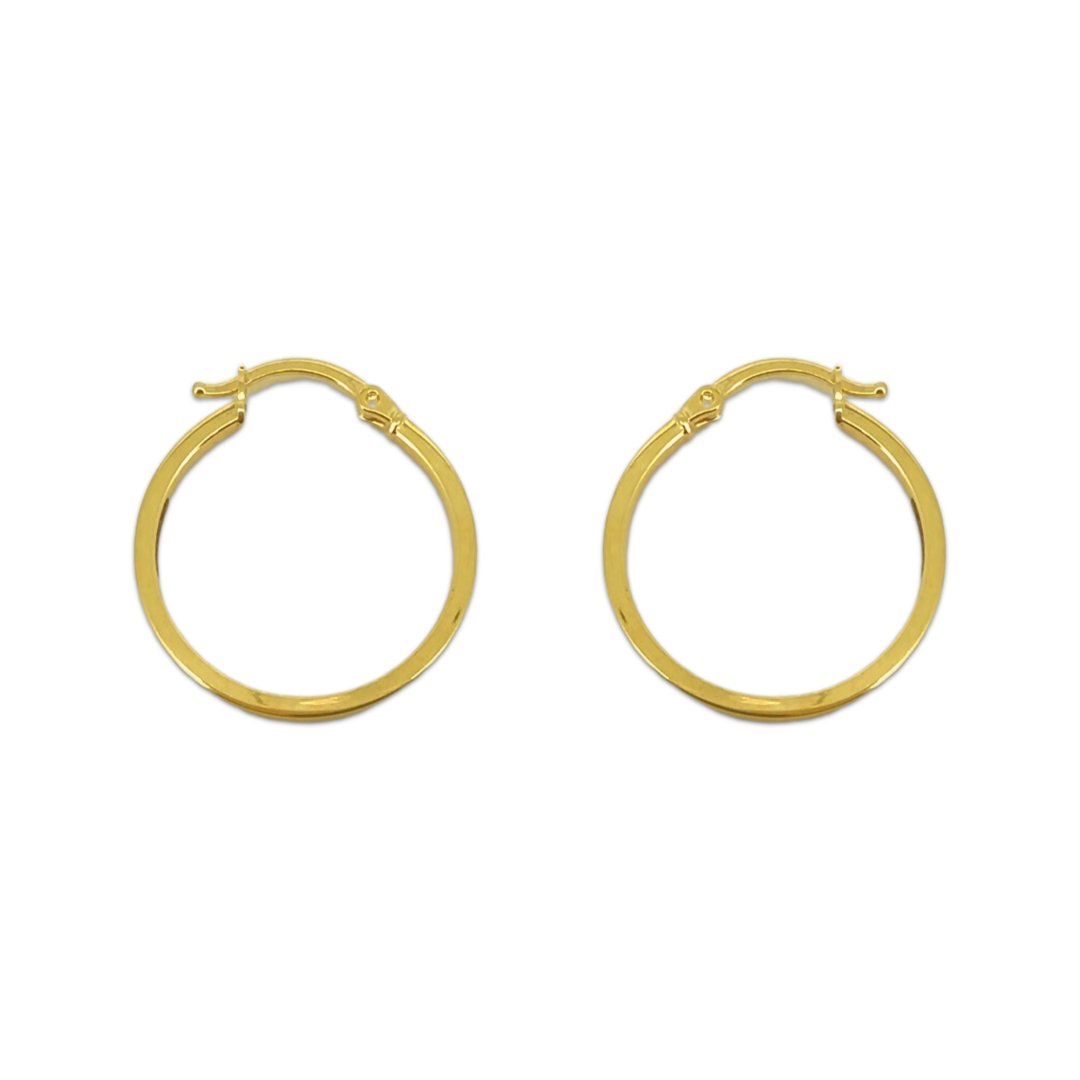 Sleek Flat Hoops