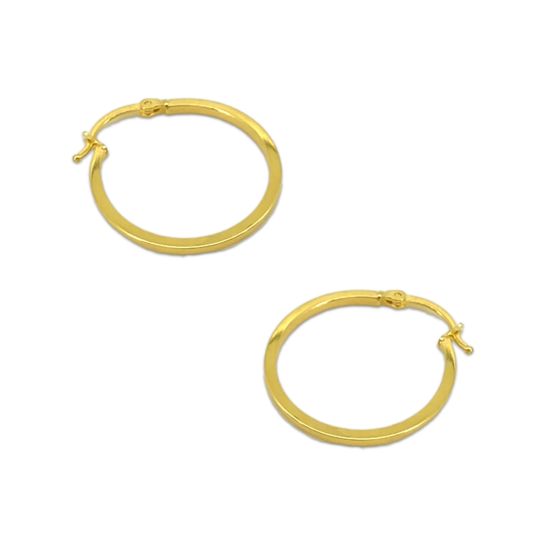 Sleek Flat Hoops