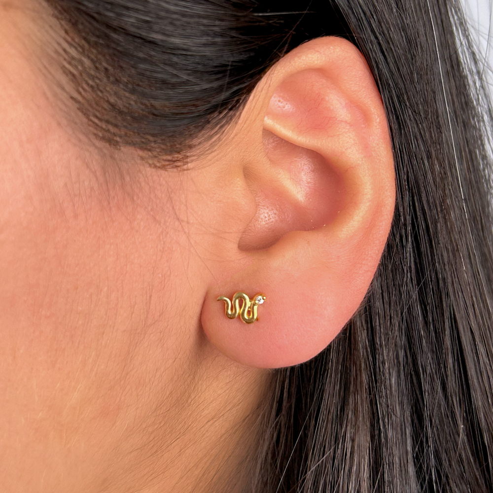 Snake Crystal Studs