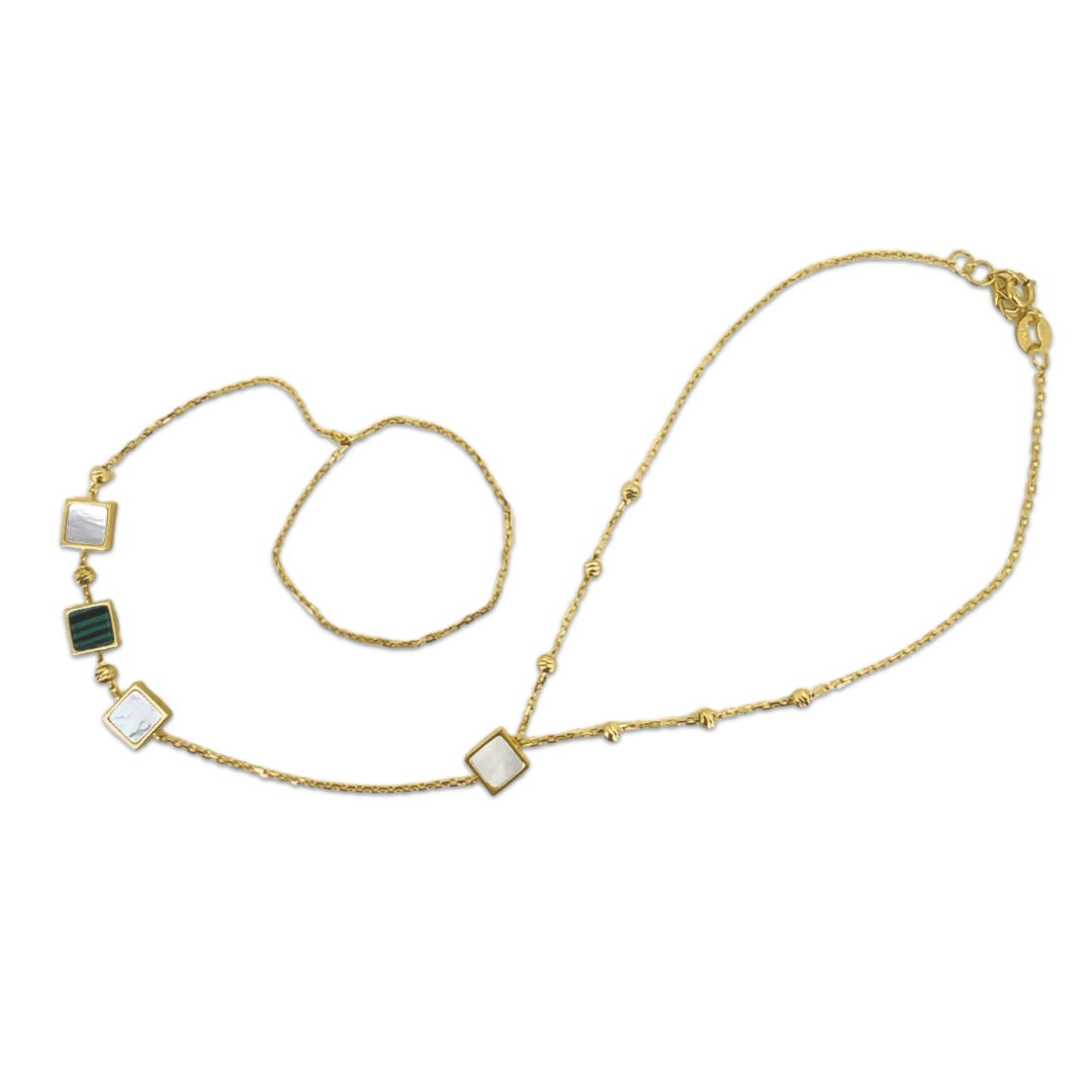 Square Stone Hand Chain