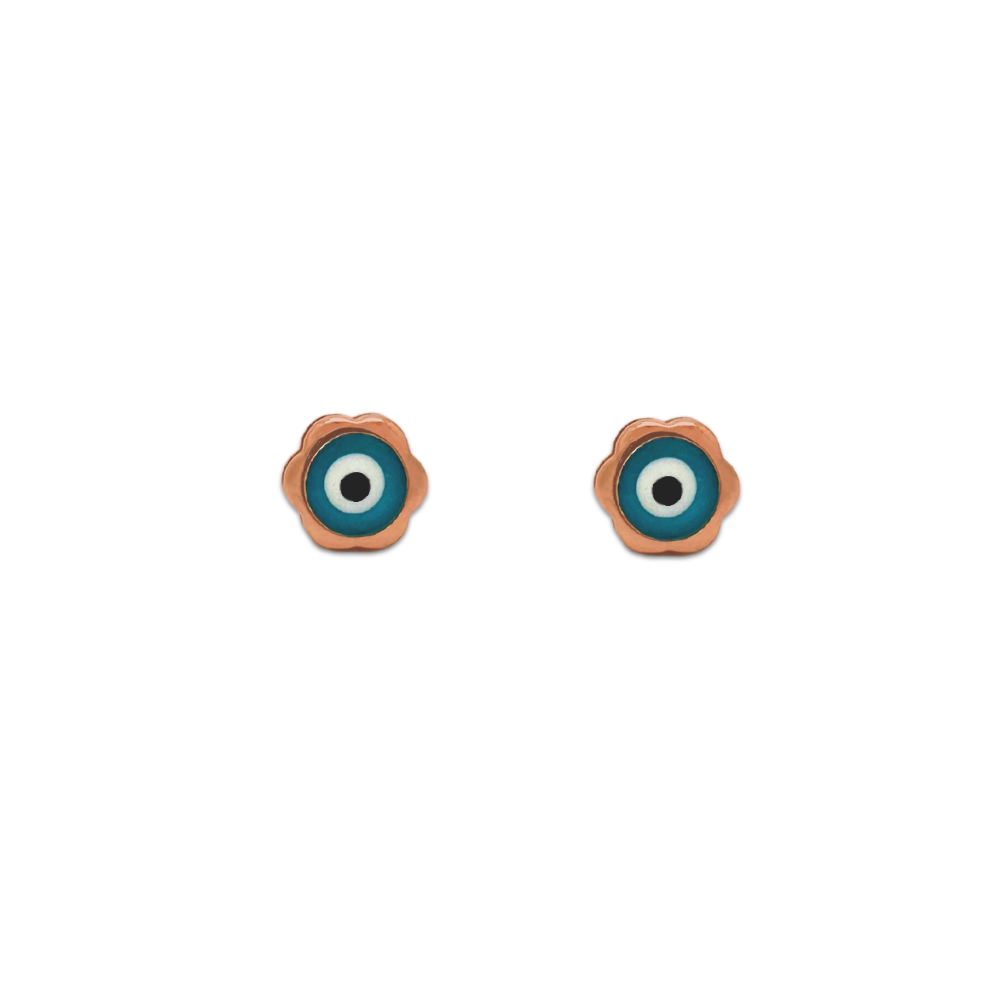 Evil Eye Bead Studs | Light Blue