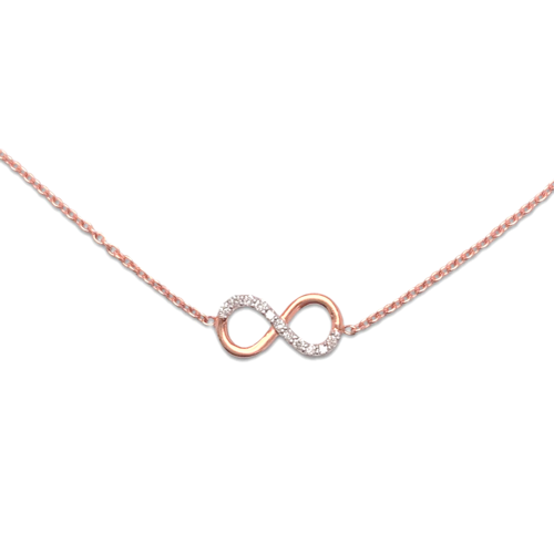 Diamond Infinity Necklace | Rose