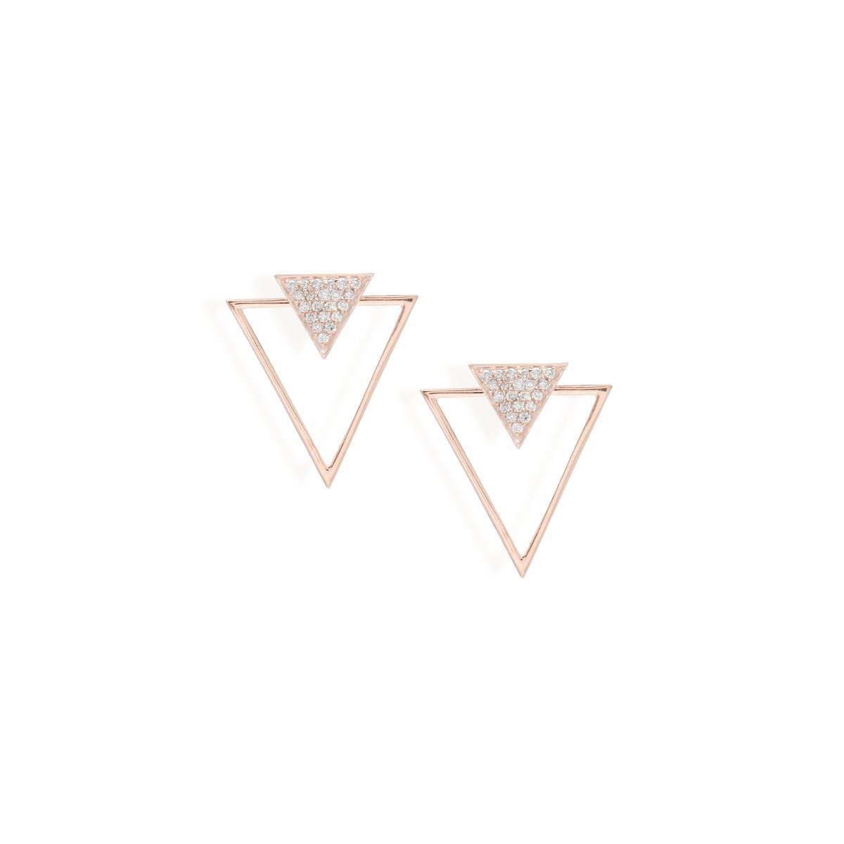 Delta Ear Jacket Earrings Starklejewels Rose 14K