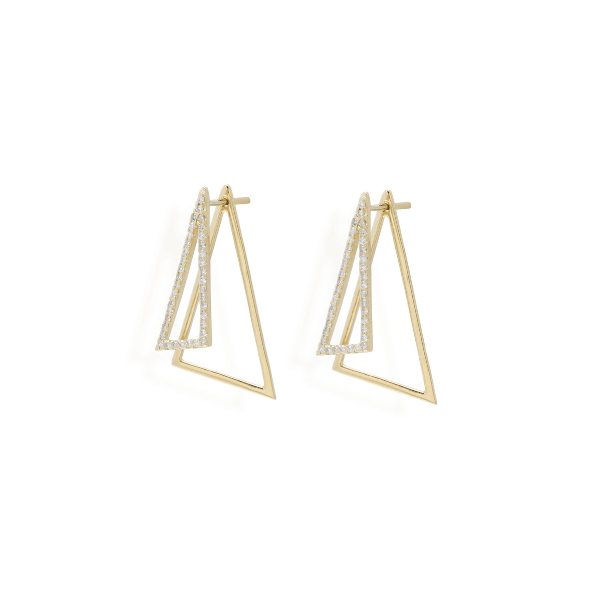 Studded Triangle Ear Jacket Earrings Starklejewels