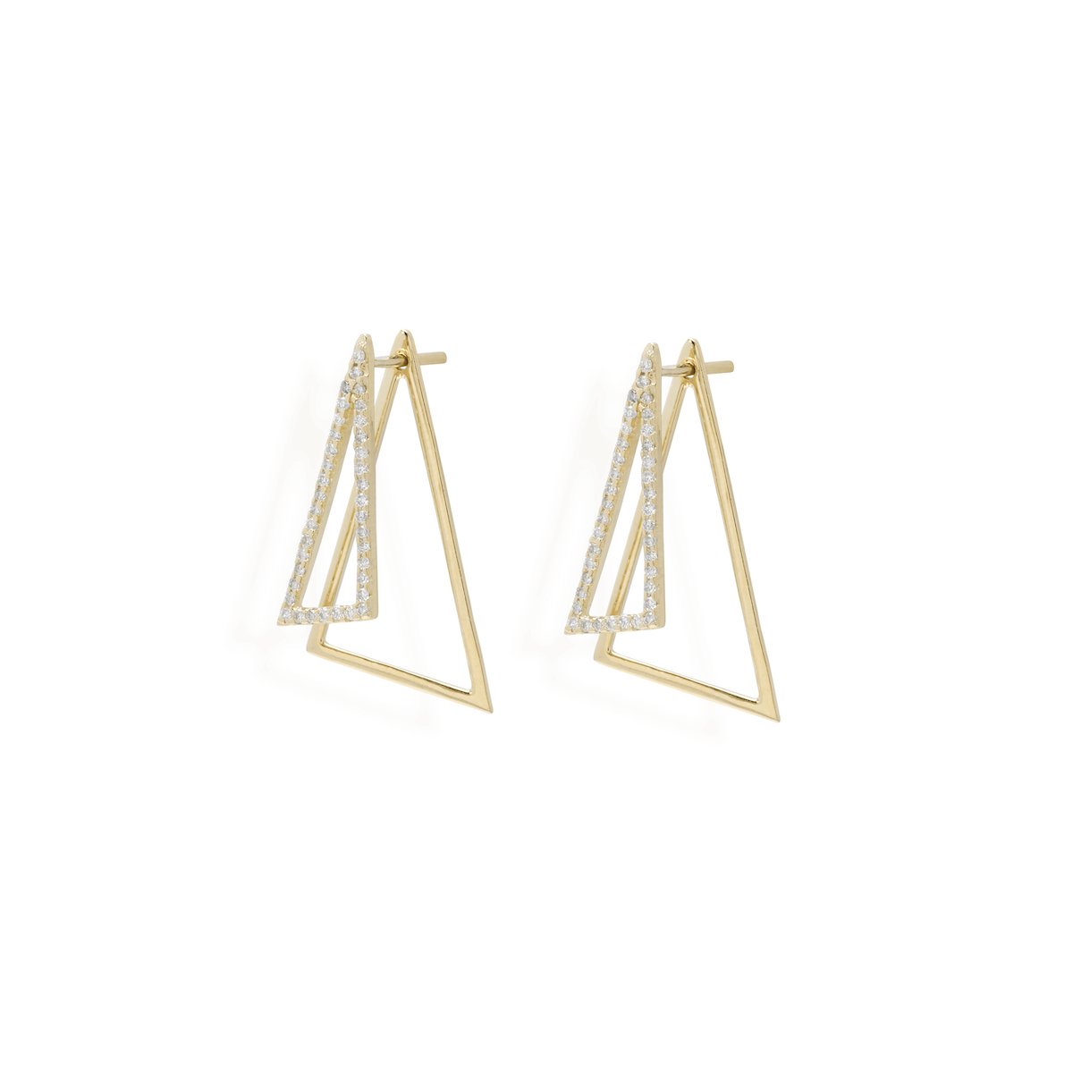 Studded Triangle Ear Jacket Earrings Starklejewels 