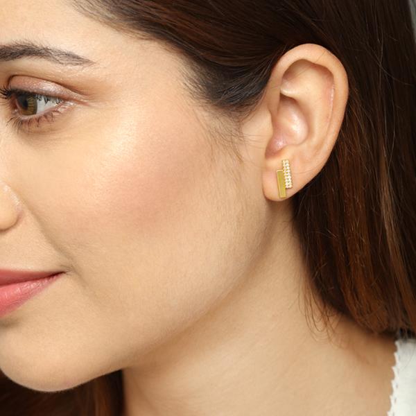 Diamond Block Earrings Earrings Starklejewels
