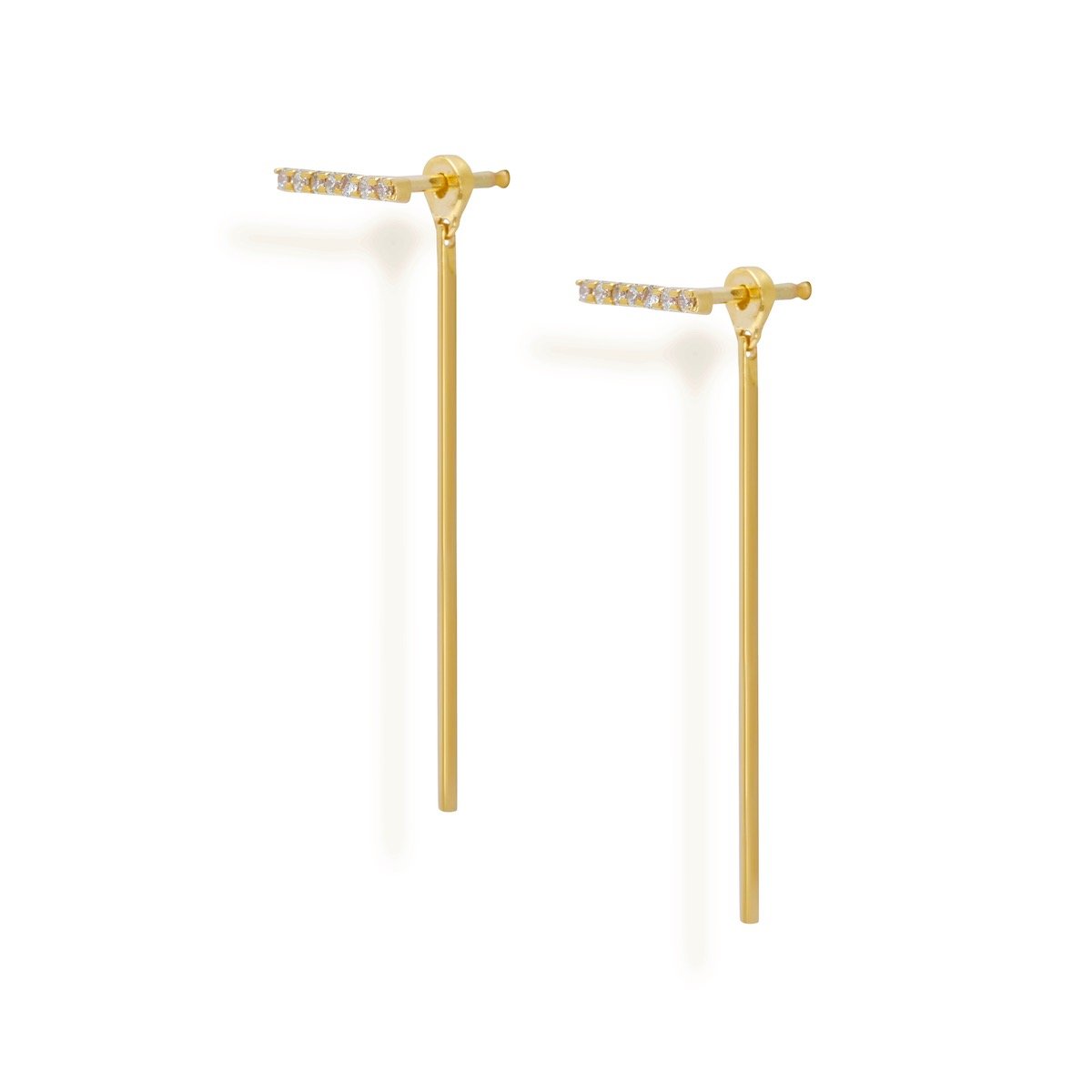 Diamond Line Ear Jacket Earrings Starklejewels