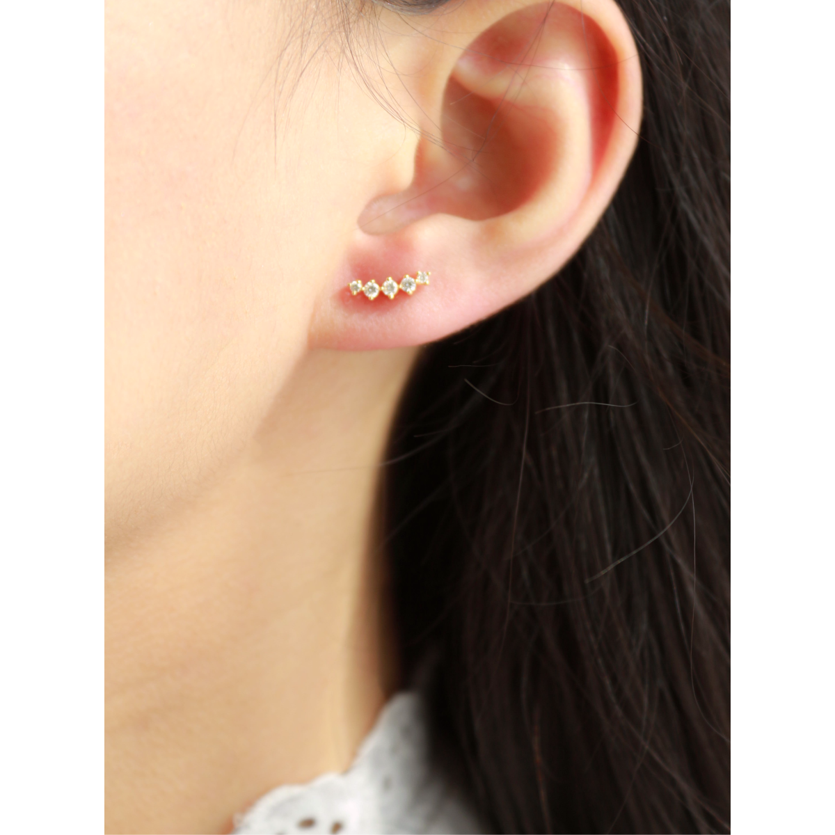 Penta Diamond Studs - Starkle