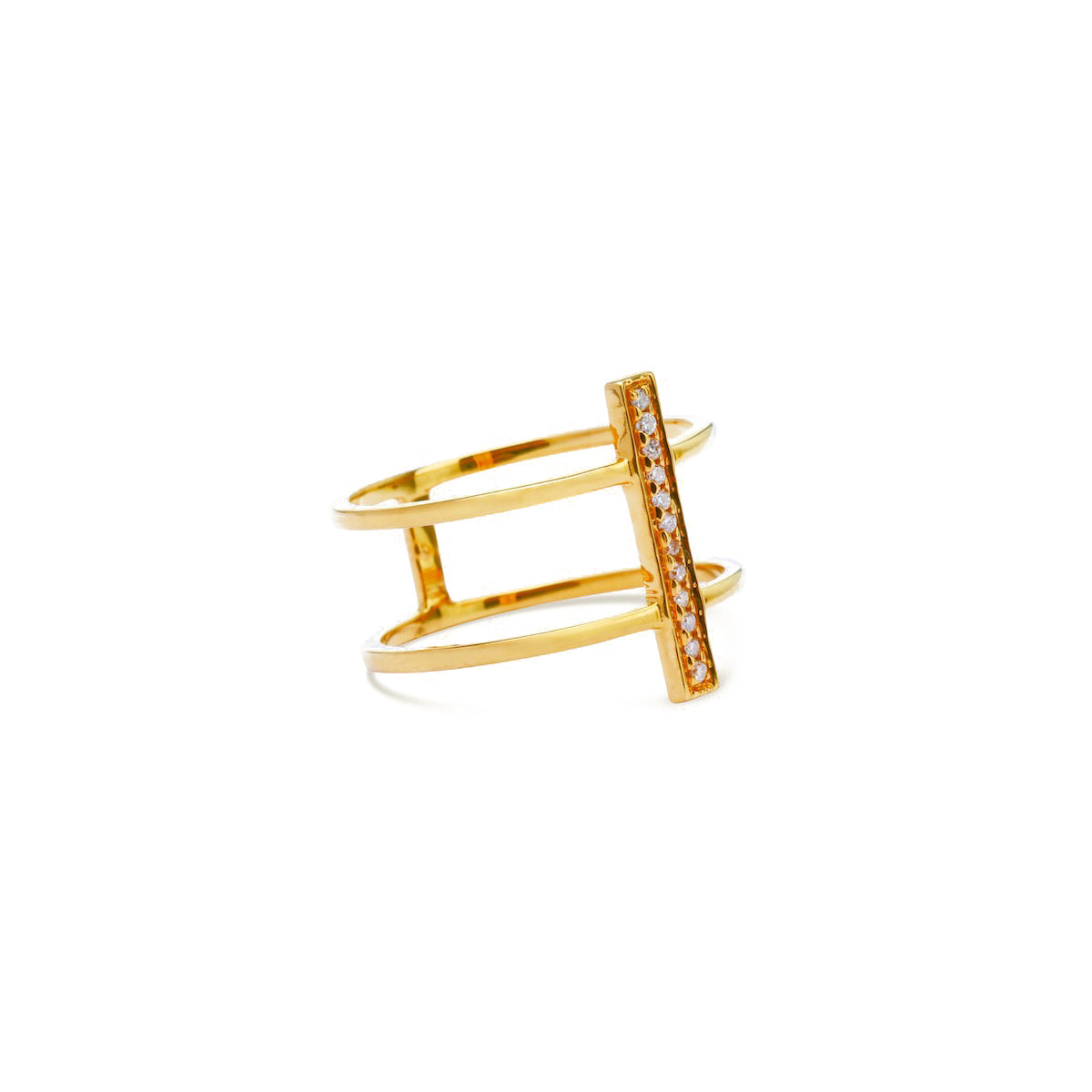 diamond double ring for women