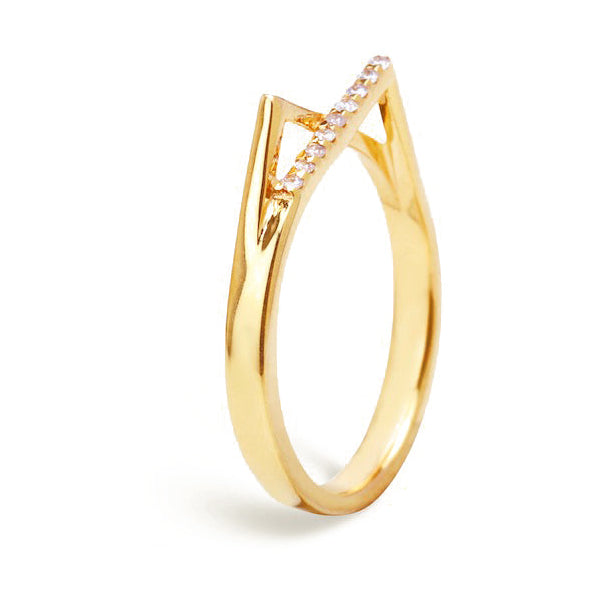 Gold diamond ring for women, Jewelry for girlfriend, minimalist jewellery, real gold jewelry, diamond jewellery