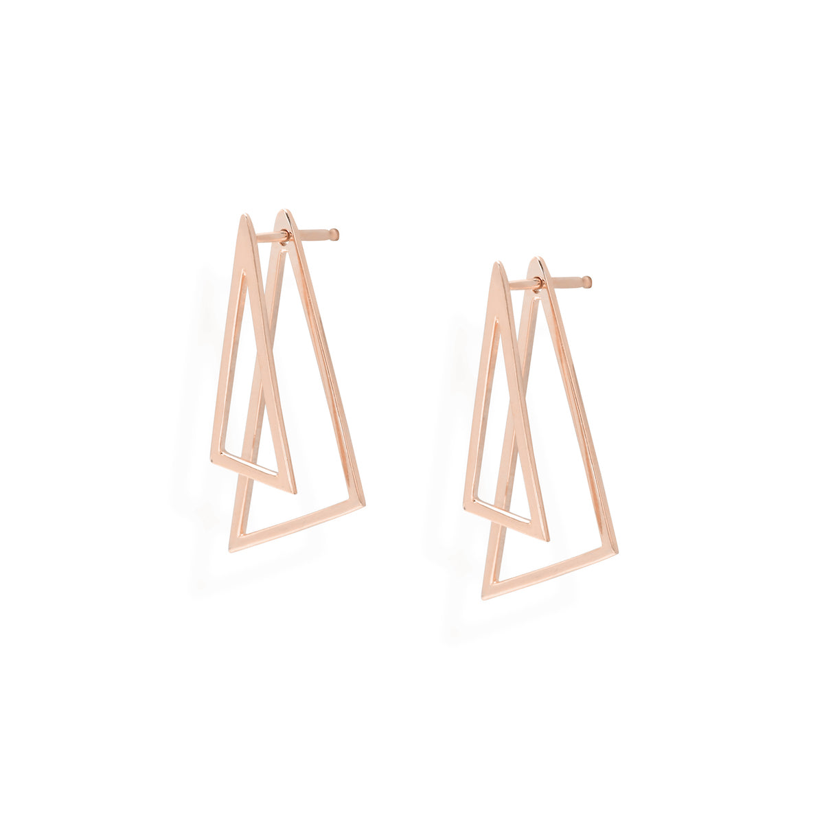 gold earrings for women in rose gold colour