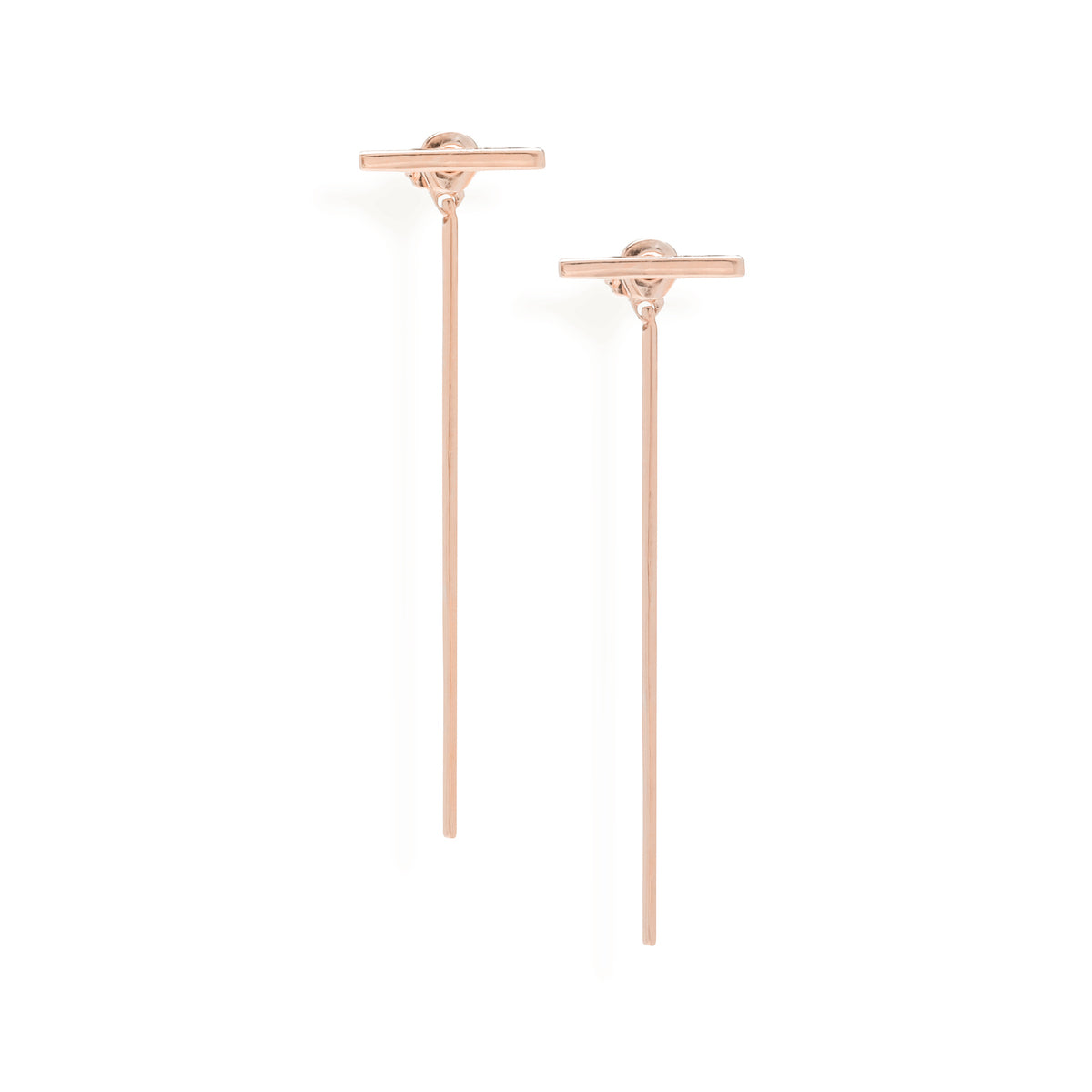 gold earrings for women in rose gold colour