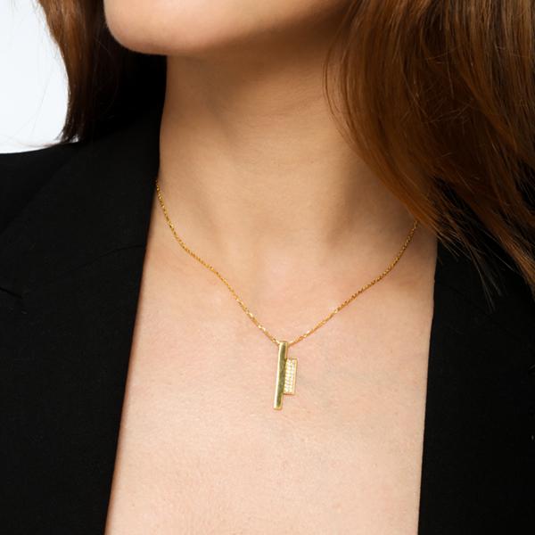 Diamond Block Necklace Necklace Starklejewels