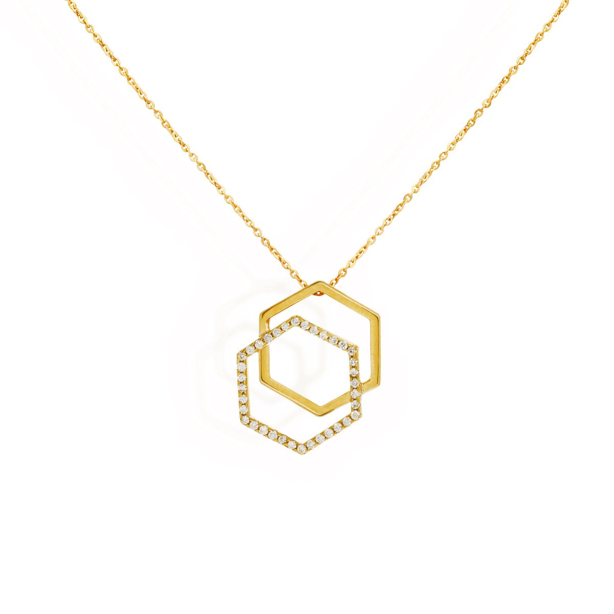 Di-Hexa Necklace Necklace Starklejewels Yellow 14K