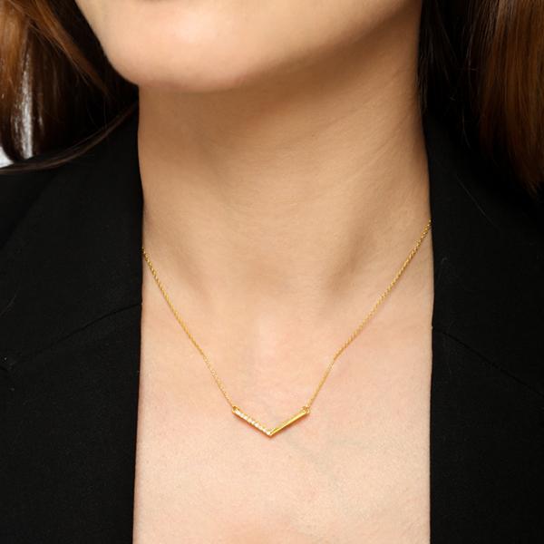 Diamond Chevron Necklace Necklace Starklejewels