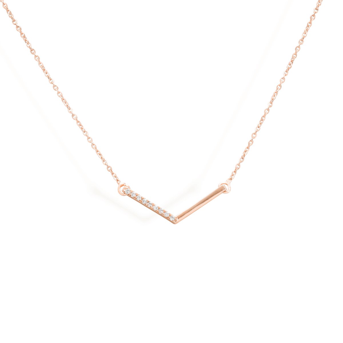 Diamond Chevron Necklace Necklace Starklejewels 