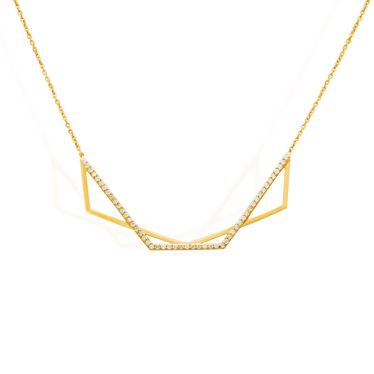 Barb Cuff Necklace for women,Jewelry for girlfriend, minimalist jewellery, real gold jewelry, gold chain with pendants, gold pendant for women
