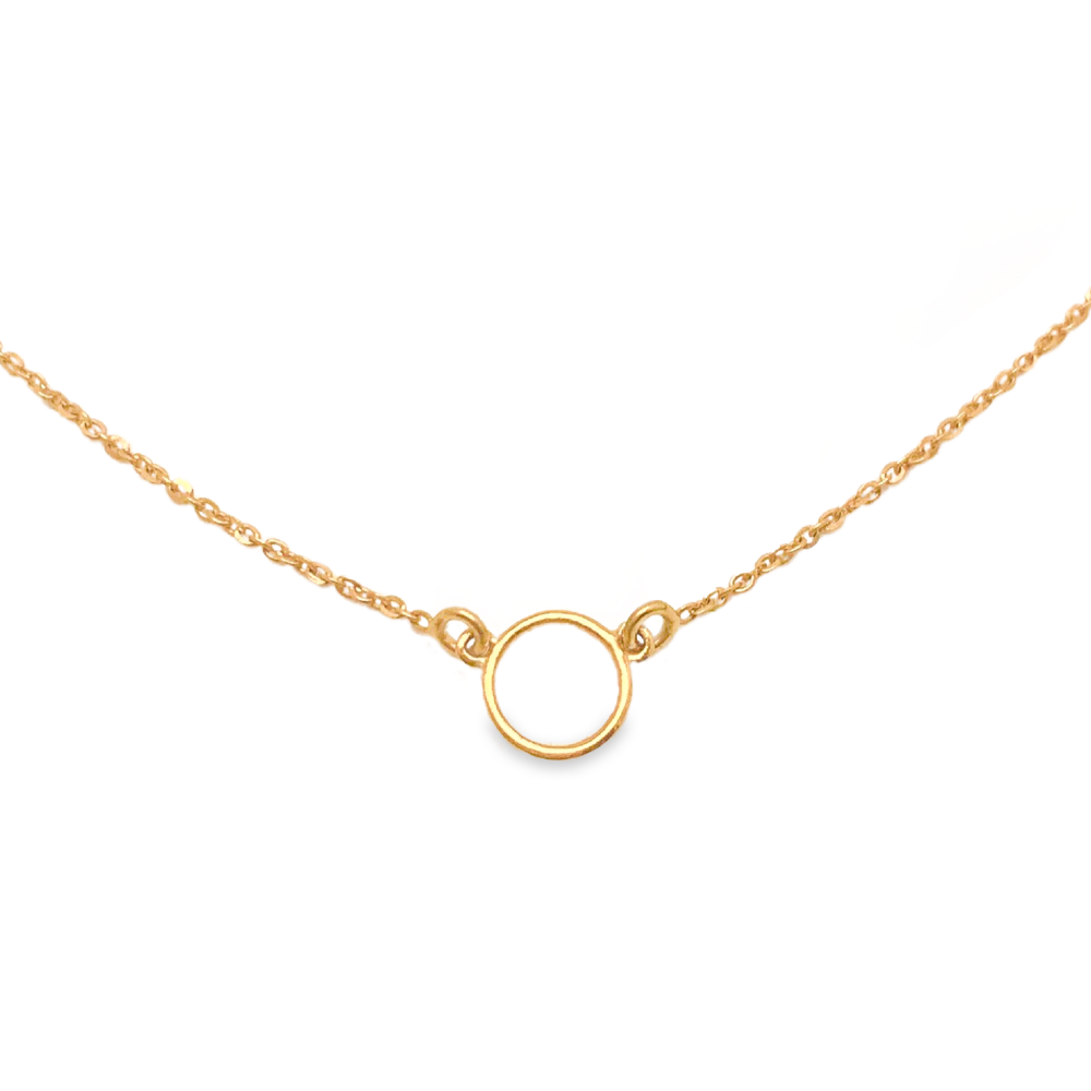 Circle necklace, gold necklace for women, fine jewellery