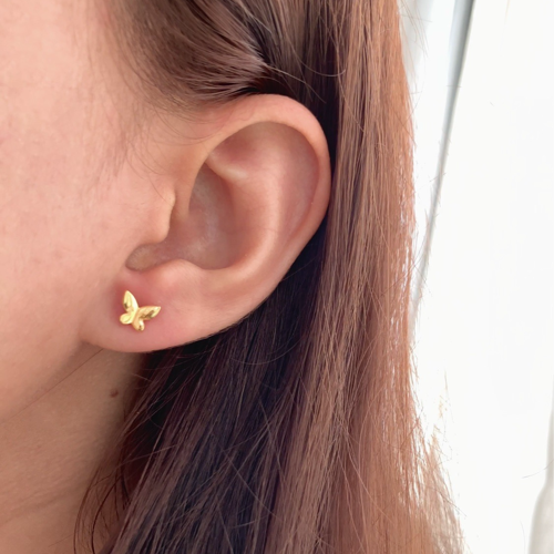 Gold Butterfly Studs