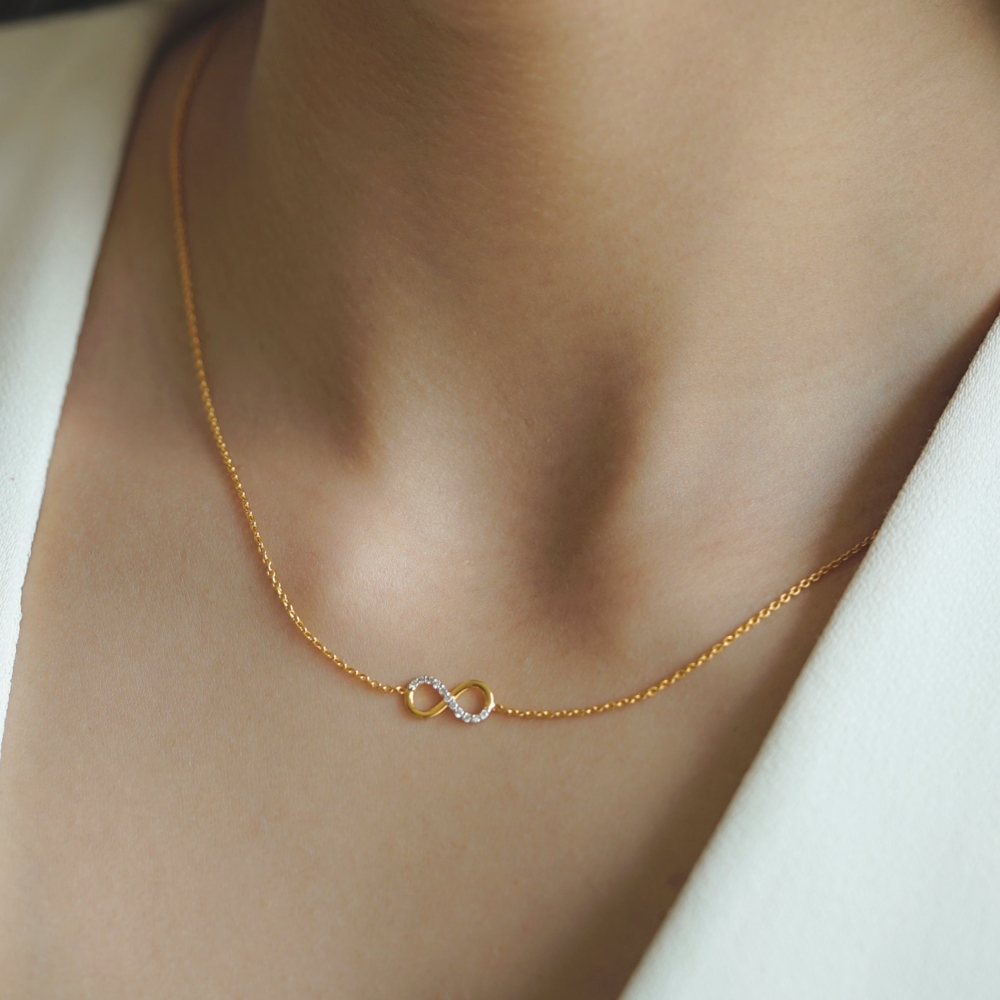 Diamond Infinity Necklace | Rose