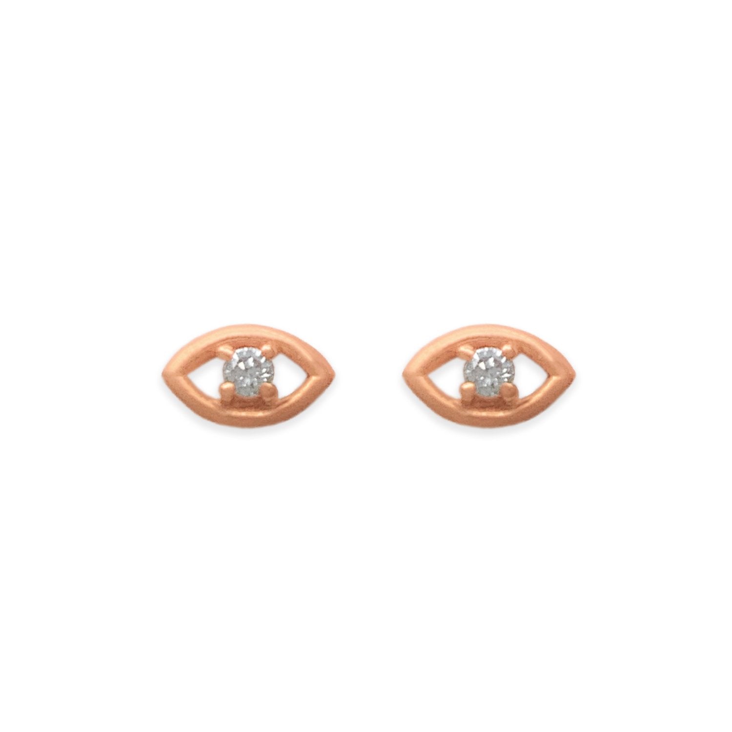 Evil Eye Studs | Rose Gold - Starkle