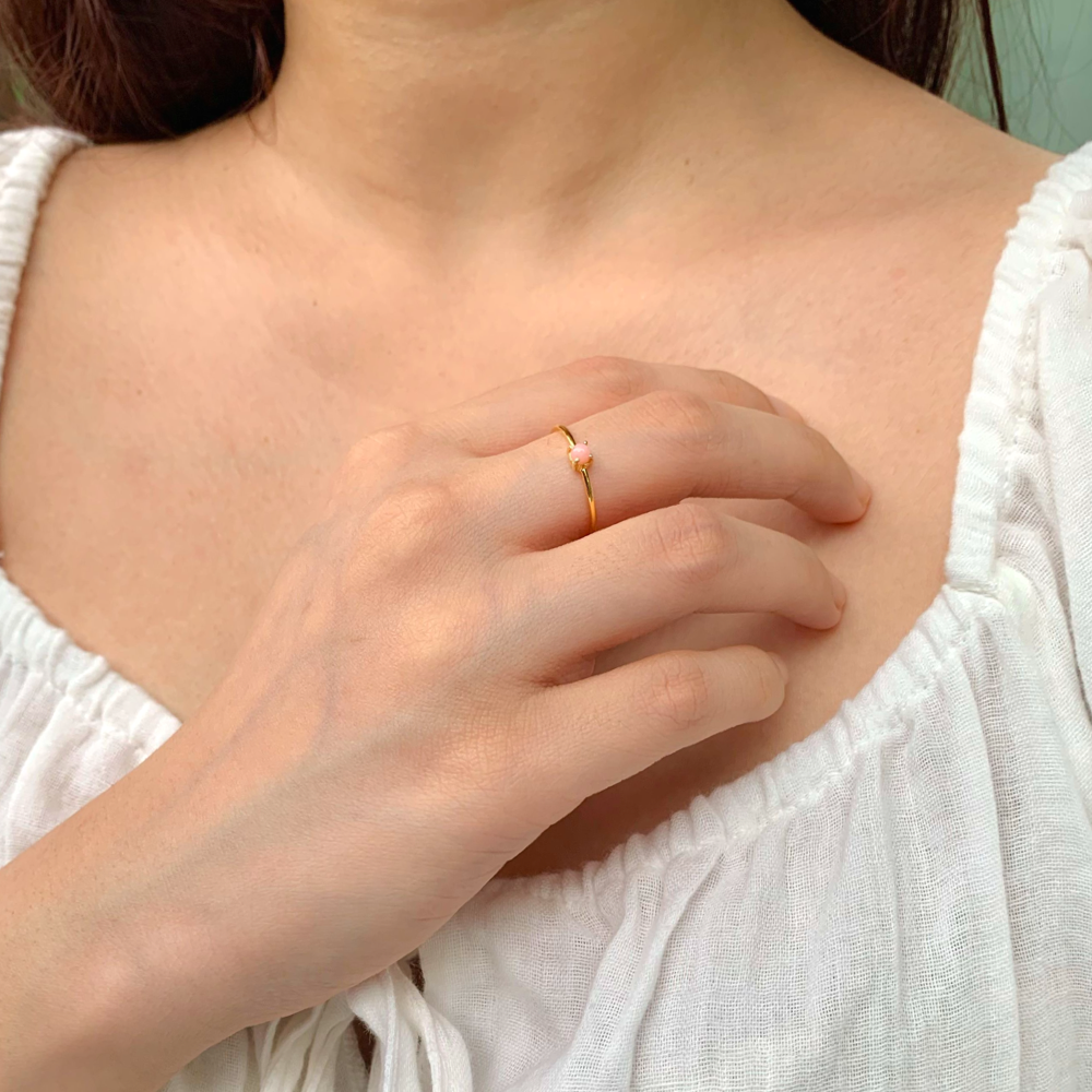 Pink Opal Ring