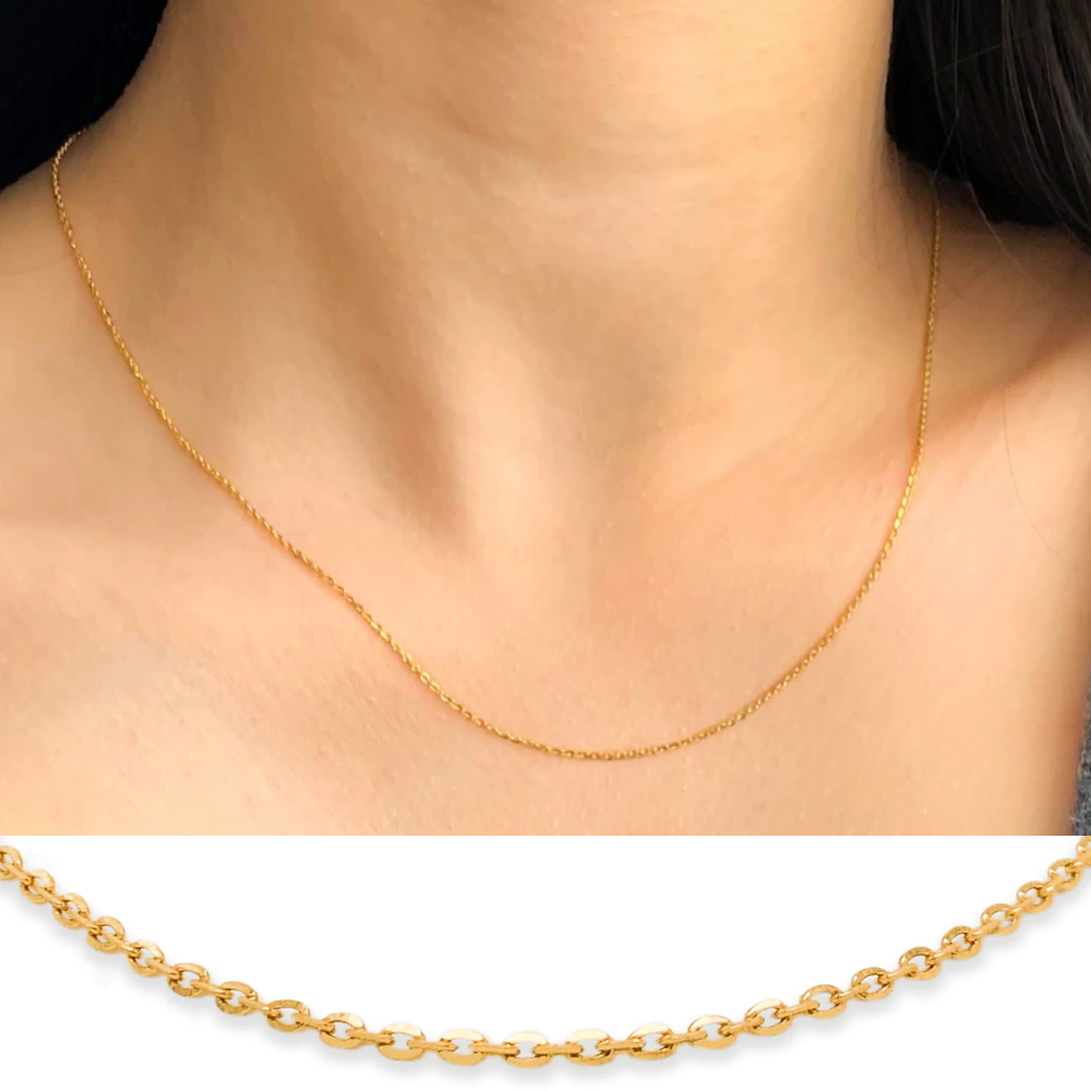 Plain gold deals chain for women